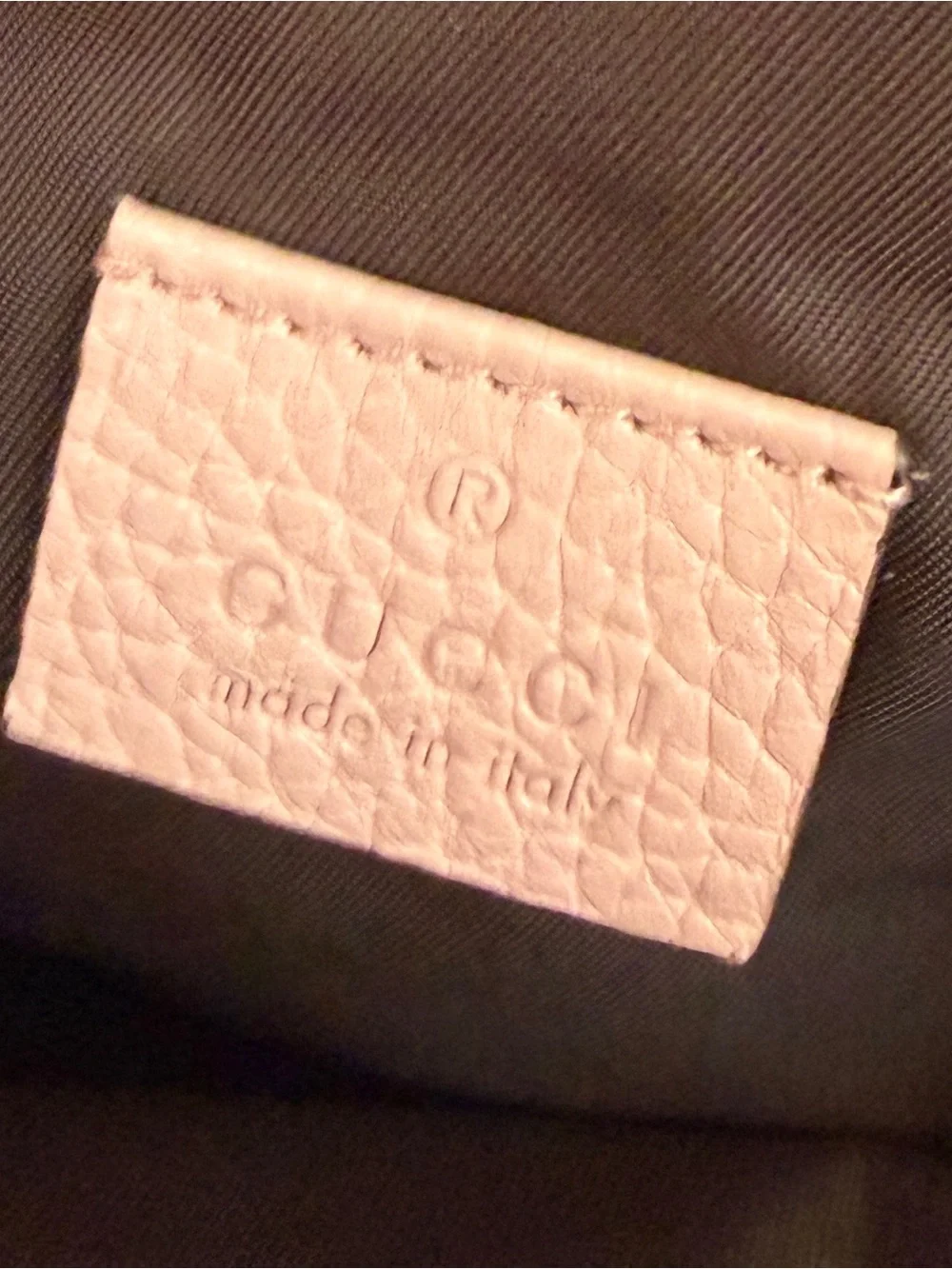 Gucci Pink Love Is Blind Pebbled Leather Bee Cosmetic Pouch